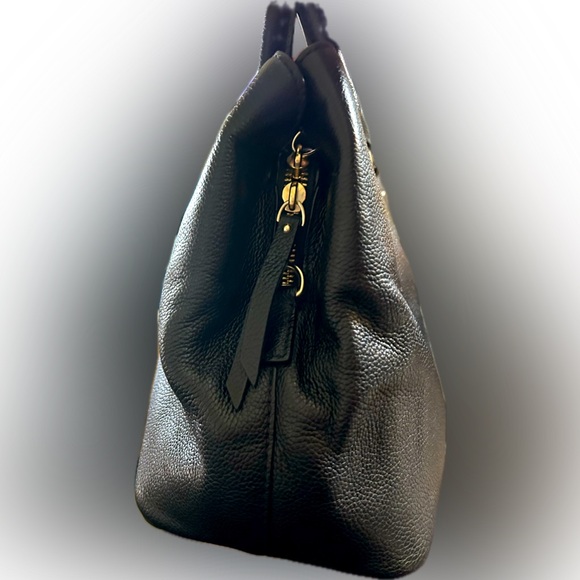 KATE SPADE Larchmont Ave,Evangelie SATCHEL BLACK PEBBLE LEATHER,gold hardware - Picture 6 of 17